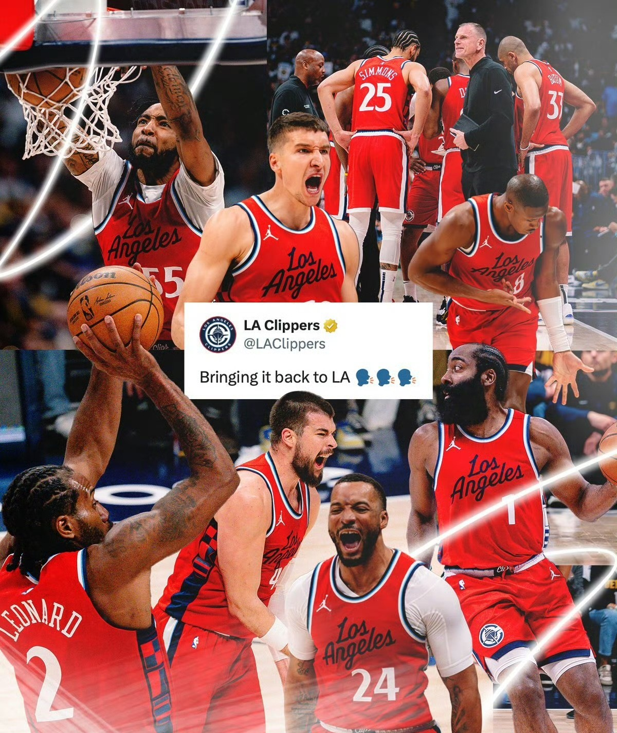 快船外线火力全开，团队配合势不可挡